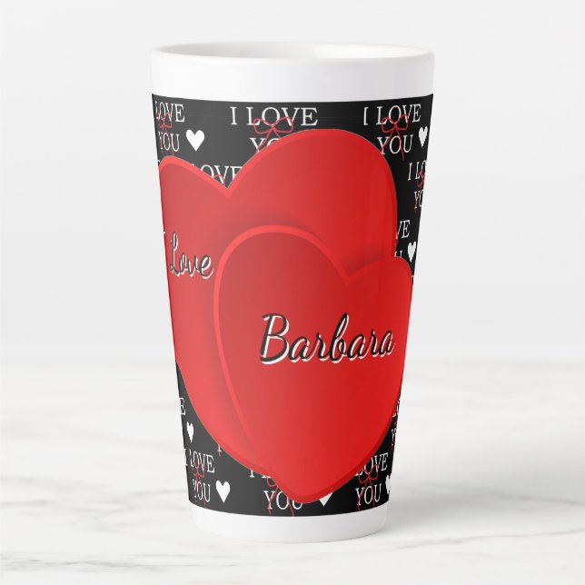 Personalised I Love you  Latte Mug (Front)