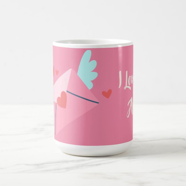 Personalised I Love You Letter Valentines Day Mug (Center)