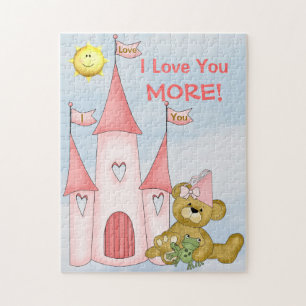 Personalised I Love You More puzzle Princess
