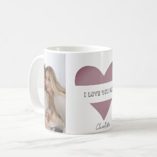 Personalised 'I Love You Mum' Mug with Heart