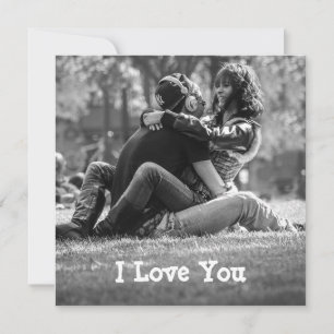 Personalised  "I Love You" Photo Border Card