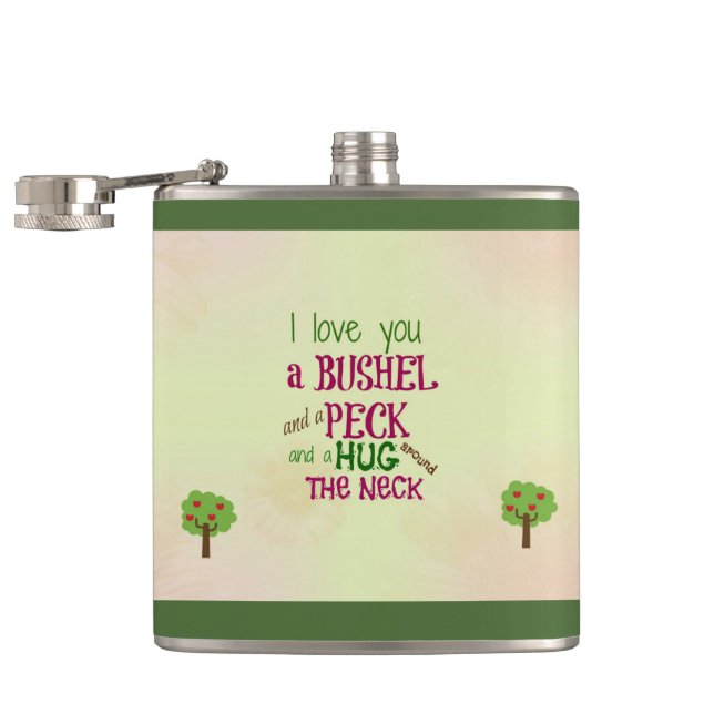 Personalised I love you stainless steel flask (Opened)