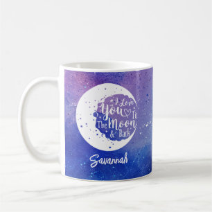 Personalised I love you to the moon & back    Coffee Mug