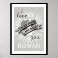 Personalised I Love You To The Moon & Back Poster