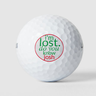 personalised i.m lost do you konw custom name golf balls