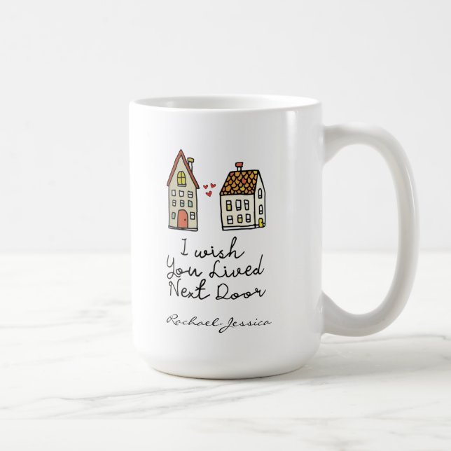 Personalised I wish you lived next door Coffee Mug (Right)