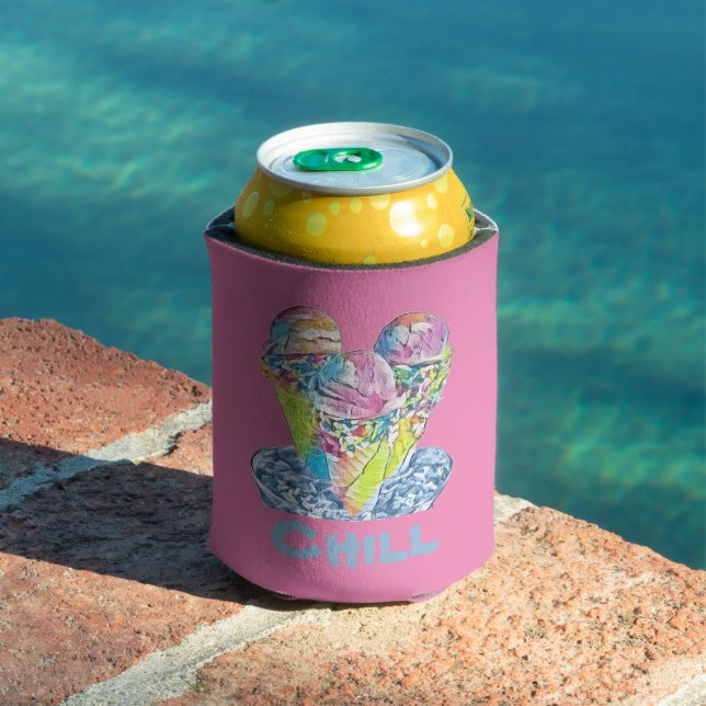 Personalised Ice Cream chill  Can Cooler (In Situ Pool)