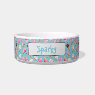 Personalised Ice Cream Cone Pet Dog Bowl