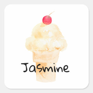 Personalised Ice Cream Cone Sticker