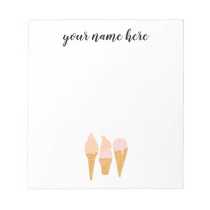 Personalised Ice Cream Notepad