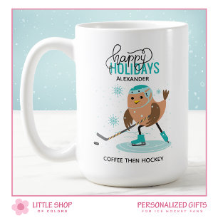 Personalised Ice Hockey Christmas Coffee Mug