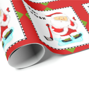Personalised Ice Hockey Christmas Gift Wrapping Paper
