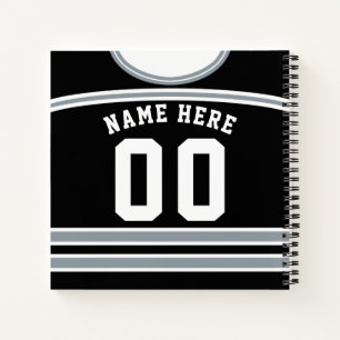Personalised Ice Hockey Jersey Template Notebook
