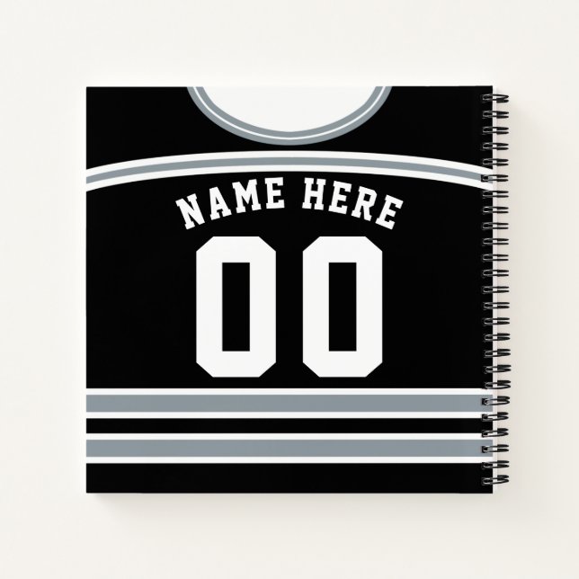 Personalised Ice Hockey Jersey Template Notebook (Back)