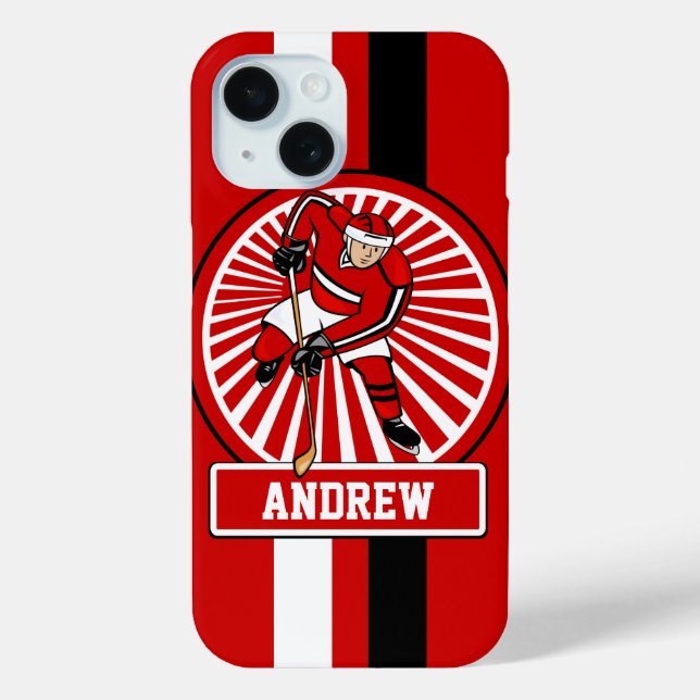 Personalised Ice Hockey Player Case-Mate iPhone Case (Back)