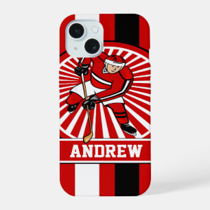 Personalised Ice Hockey Player iPhone 15 Case