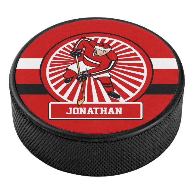 Personalised Ice Hockey player Puck (3/4)