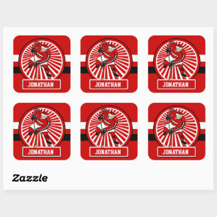 Personalised Ice Hockey player Square Sticker