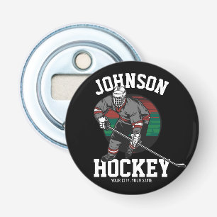 Personalised Ice Hockey Player Team Athlete Name Bottle Opener