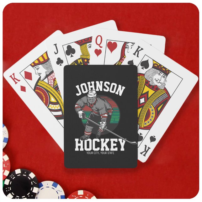 Personalised Ice Hockey Player Team Athlete Name  Playing Cards (Creator Uploaded)