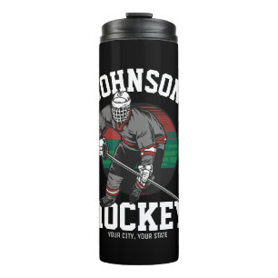 Personalised Ice Hockey Player Team Athlete Name  Thermal Tumbler