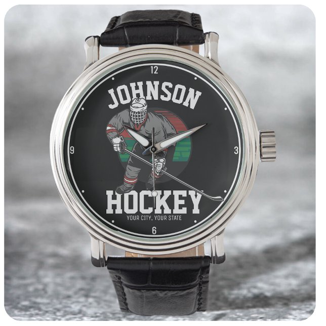 Personalised Ice Hockey Player Team Athlete Name  Watch (Creator Uploaded)