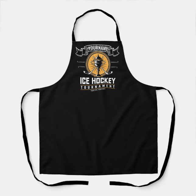 Personalised Ice Hockey Trophy Player Team Game   Apron (Front)
