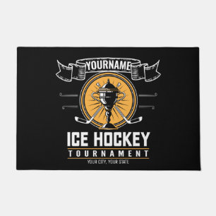Personalised Ice Hockey Trophy Player Team Game  Doormat