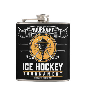 Personalised Ice Hockey Trophy Player Team Game  Hip Flask