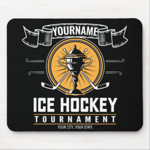 Personalised Ice Hockey Trophy Player Team Game  Mouse Mat