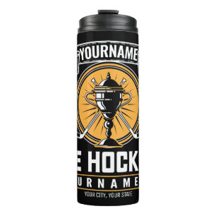 Personalised Ice Hockey Trophy Player Team Game   Thermal Tumbler