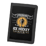 Personalised Ice Hockey Trophy Player Team Game   Trifold Wallet<br><div class="desc">Personalised Ice Hockey Team Player Athlete Custom Design -Customise with Your Name or Custom Text!</div>