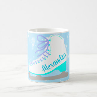 Personalised Ice Skate Blue Figure Skating Girl Coffee Mug