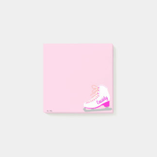 Personalised Ice Skate Cute Pink Figure Skating Post-it Notes