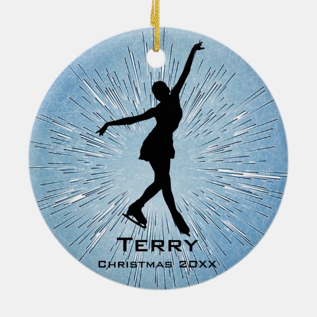 Personalised Ice Skating Ornament (Back)