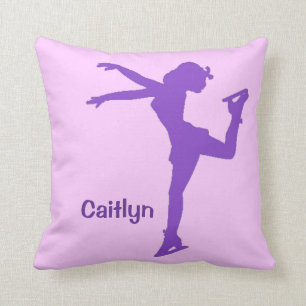 Personalised Ice Skating Throw Pillow