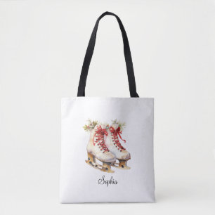 Personalised Ice Skating Tote Bag Custom Name