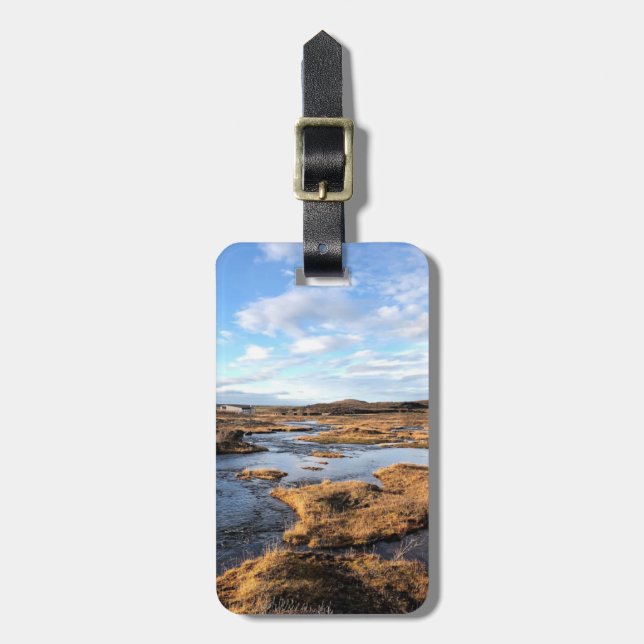 Personalised Iceland - luggage tag (Front Vertical)