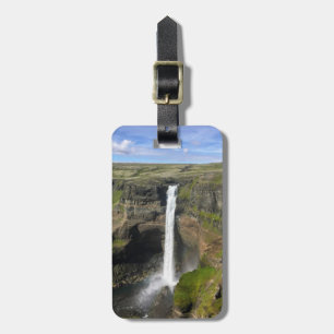 Personalised Iceland waterfall - luggage tag