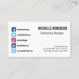 Personalised icons business card