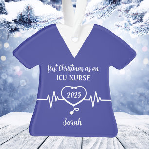 Personalised ICU Nurse Christmas Ornament