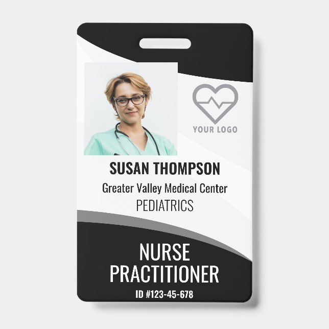 Personalised ID Badge Hospital Employee Name Tag (Front)
