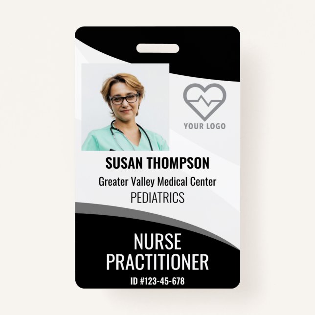 Personalised ID Badge Hospital Employee Name Tag (Front)