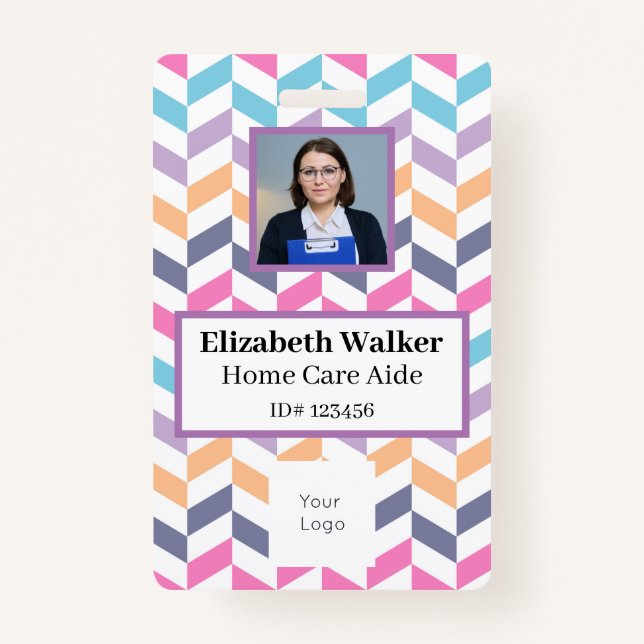 Personalised ID Photo Badge Double Sided ID Badge (Front)