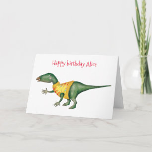 Personalised Iguanadon birthday card