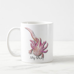 Personalised Illustrated Albino Axolotl Coffee Mug