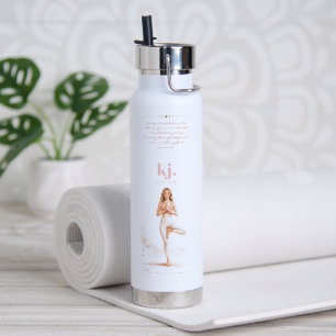 Personalised Illustrated Libra Zodiac Quote Water Bottle