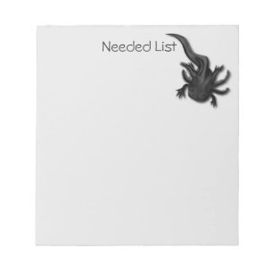 Personalised Illustrated Melanoid Axolotl Notepad