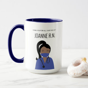 Personalised illustration Thank you Nurse Mug