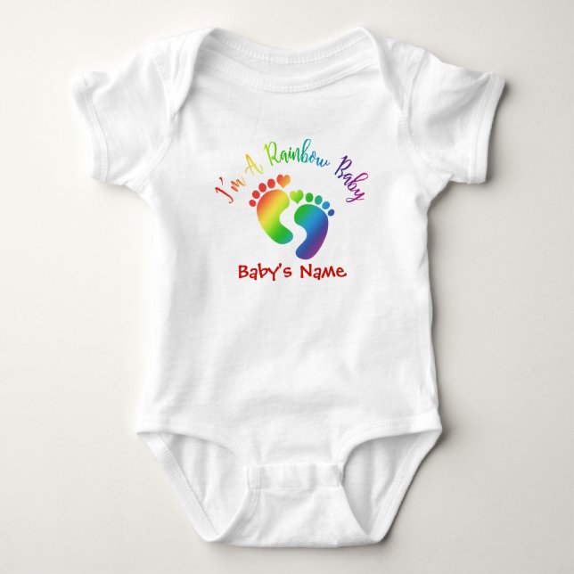 Personalised I'm A Rainbow Baby Bodysuit (Front)